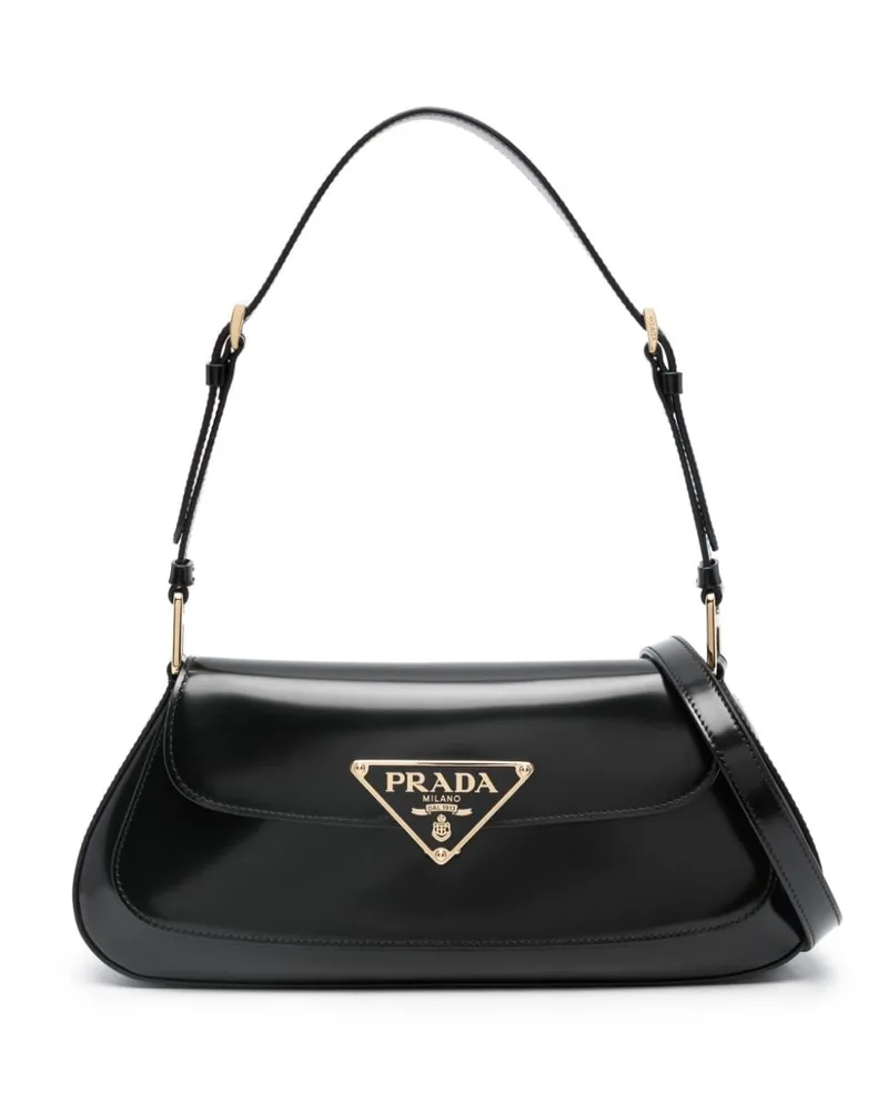 Prada Cleo Schultertasche Schwarz