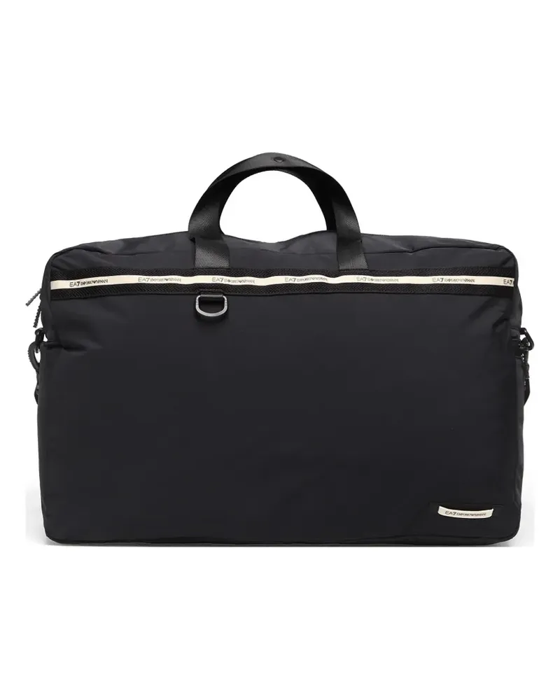 EA7 logo-tape gym bag - Schwarz Schwarz