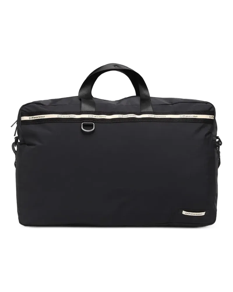 EA7 logo-tape gym bag - Schwarz Schwarz