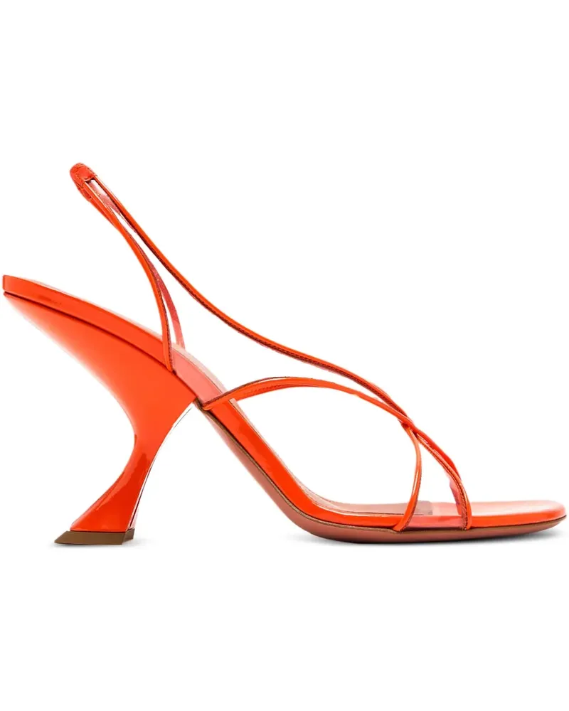 Amina Muaddi Sandalen mit definiertem Absatz 90mm - Orange Orange