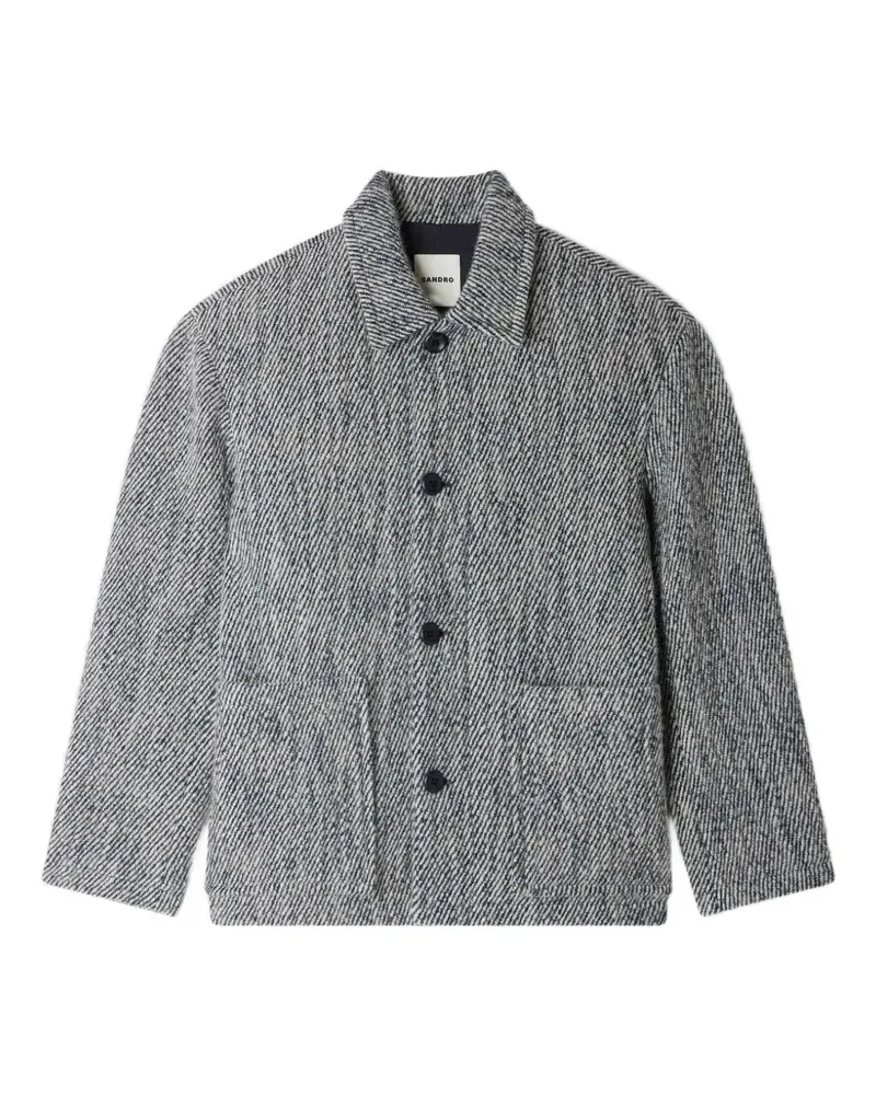 Sandro Jacke mit geknöpftem Kragen - Grau Grau