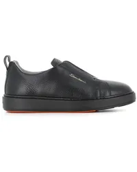 Santoni Slip-On-Sneakers aus Leder Schwarz