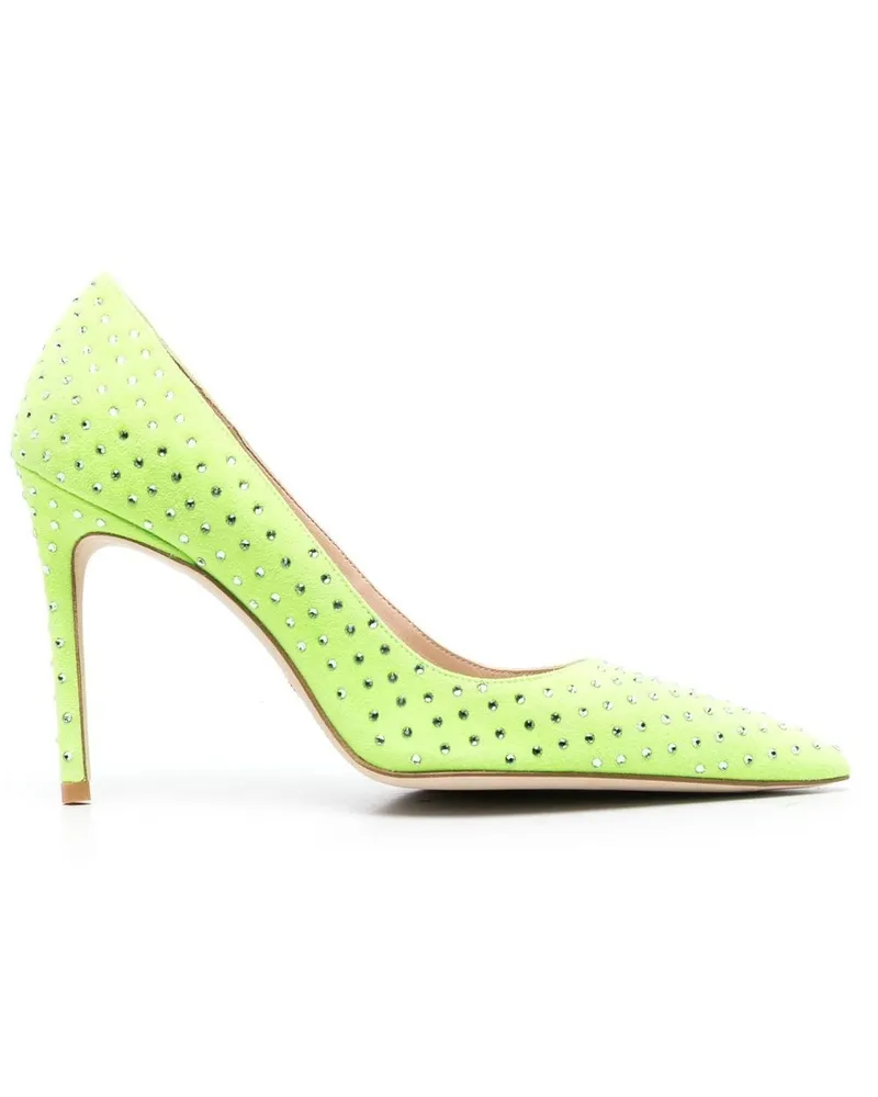 Stuart Weitzman Spitze Pumps mit Kristallen - Grün Grün