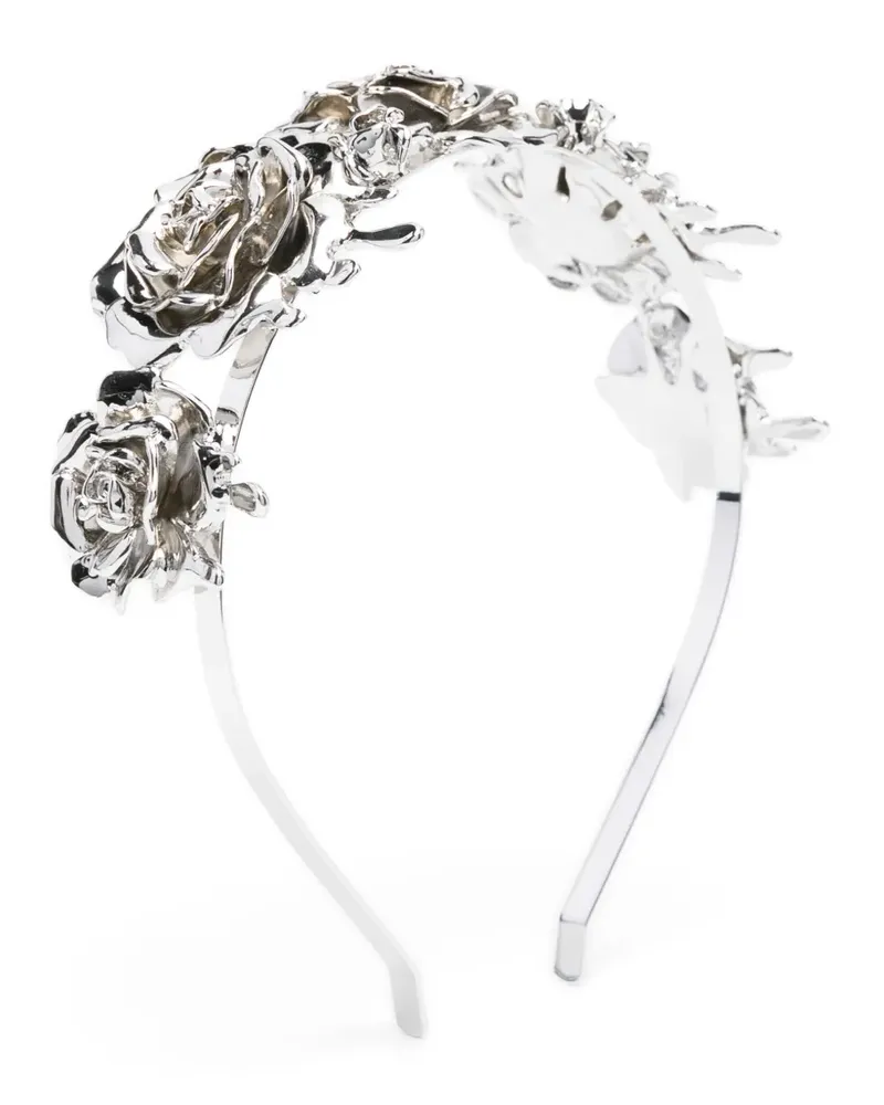 Blumarine Haarreif mit Blume - Silber Silber