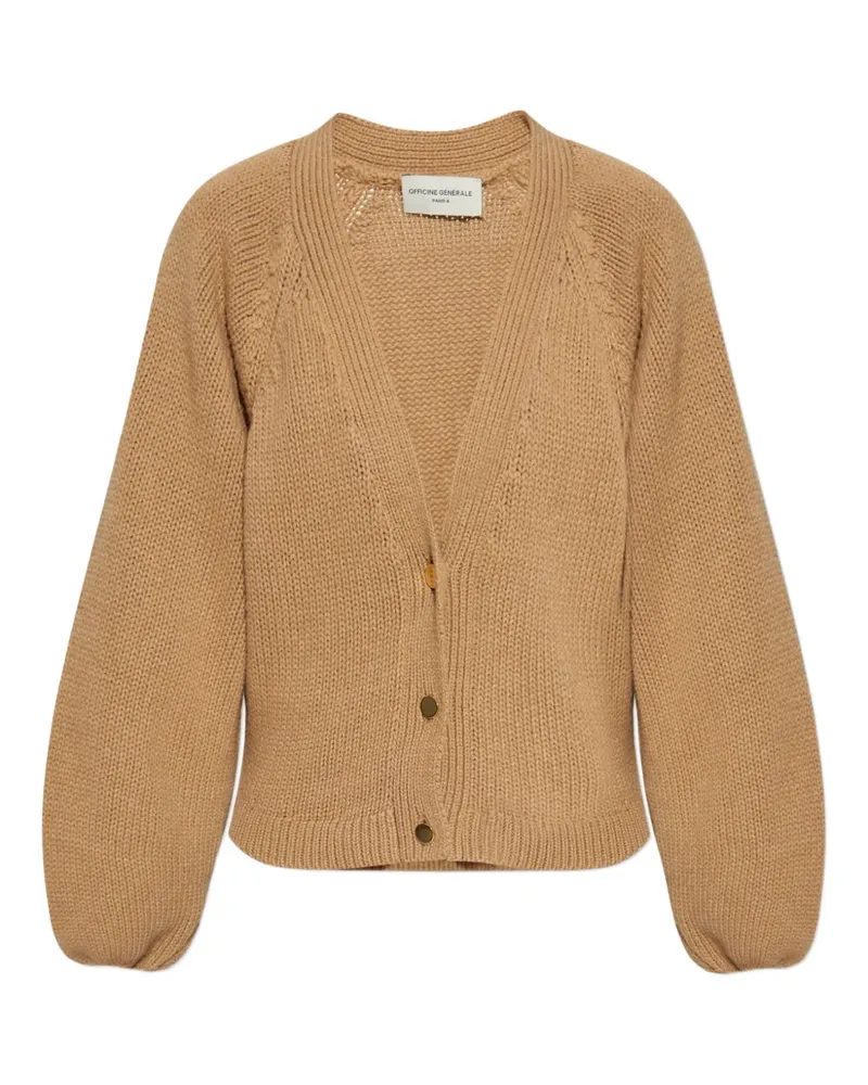 Officine Generale Cardigan mit Ballonärmeln - Nude Nude