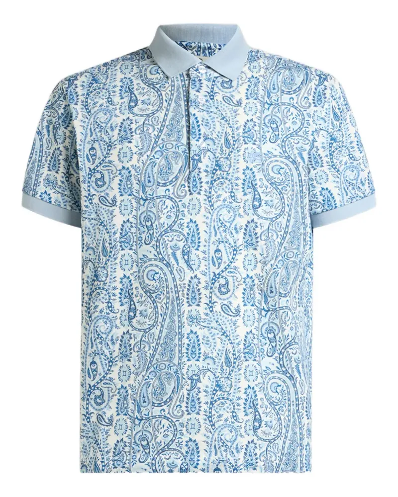 Etro paisley-motif polo shirt - Blau Blau