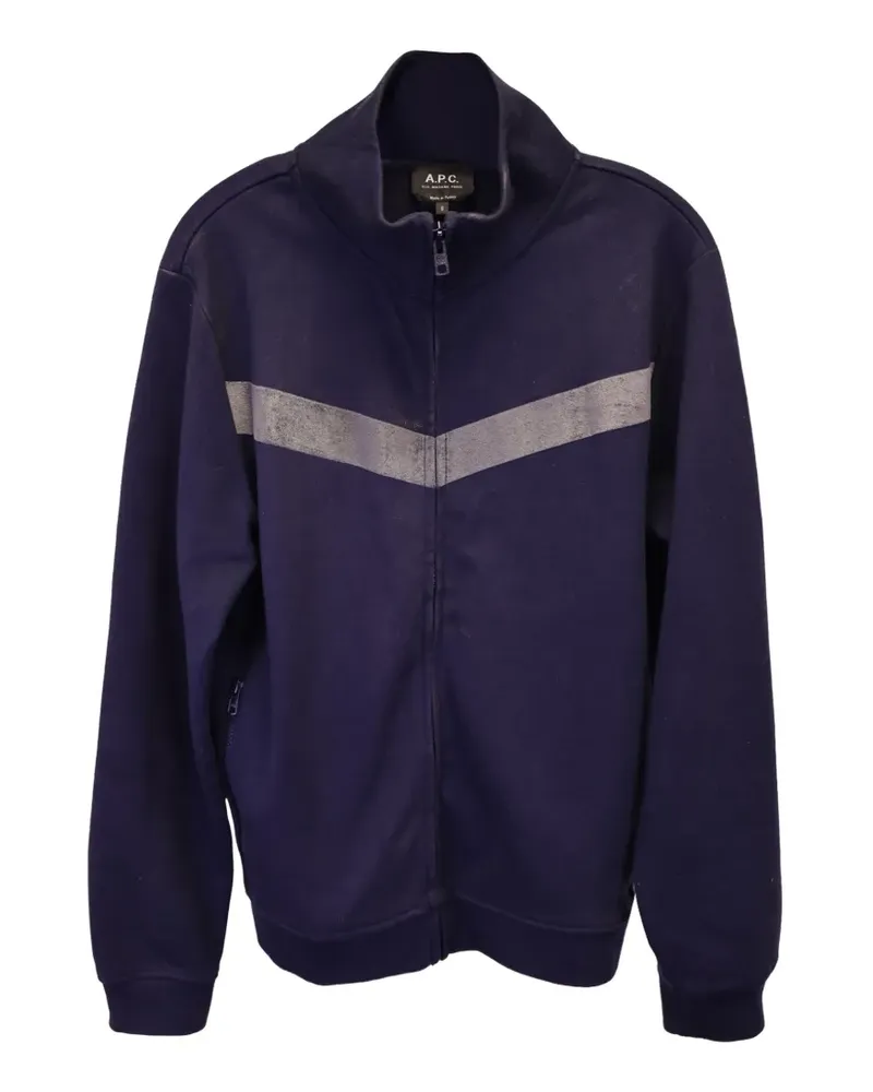 A.P.C. Jessy chevron-print track jacket - Blau Blau