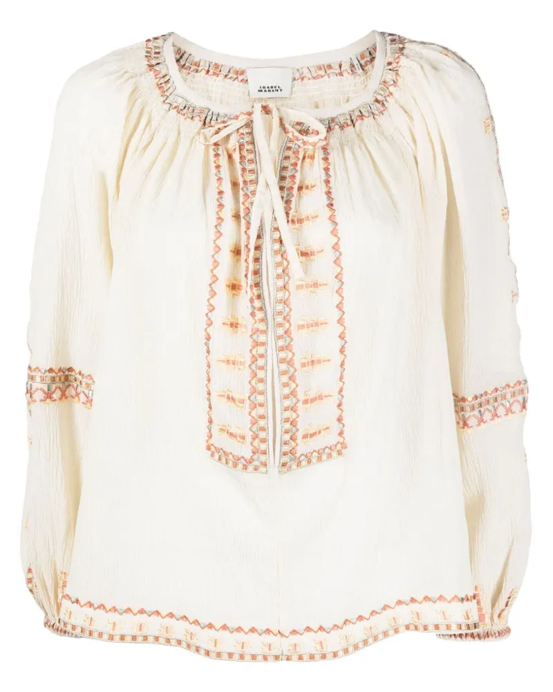 Isabel Marant Clive Bluse mit Pailletten - Nude Nude