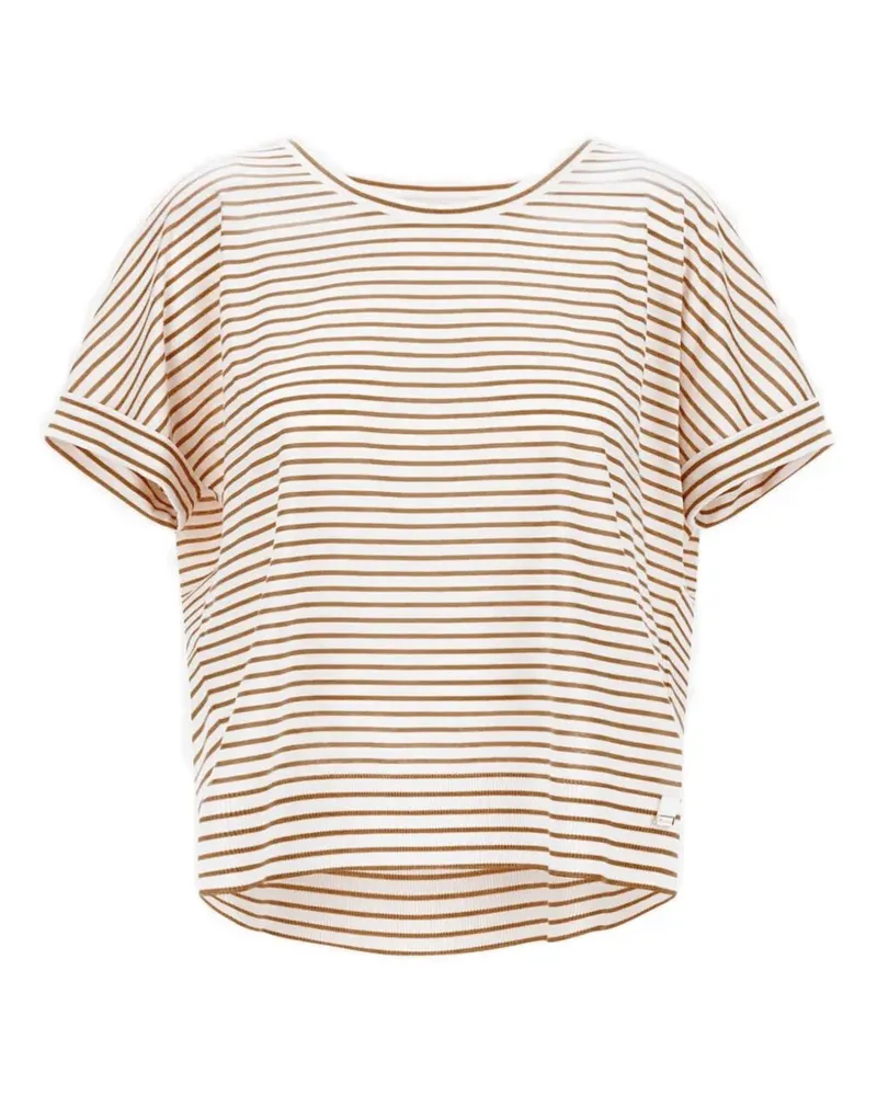 Herno Gestreiftes T-Shirt - Weiß Weiß