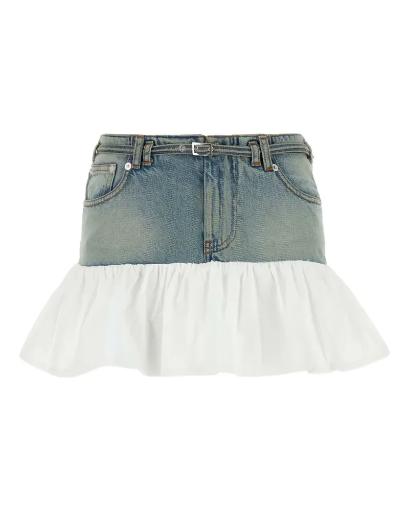 GIMAGUAS Gerüschter Nena Jeans-Minirock - Blau Blau