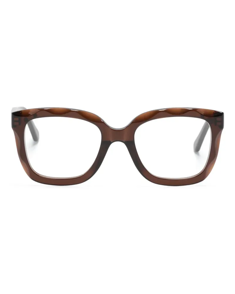 Chloé Brille mit eckigem Gestell - Braun Braun