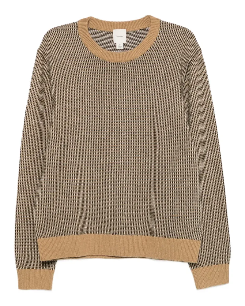 Calvin Klein Pullover mit Mikro-Muster - Nude Nude
