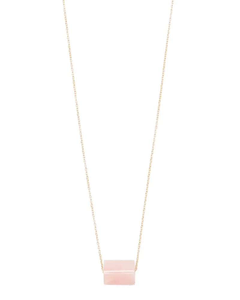 Aliita 9kt Deco Cilindro Gelbgoldhalskette mit Opal Gold