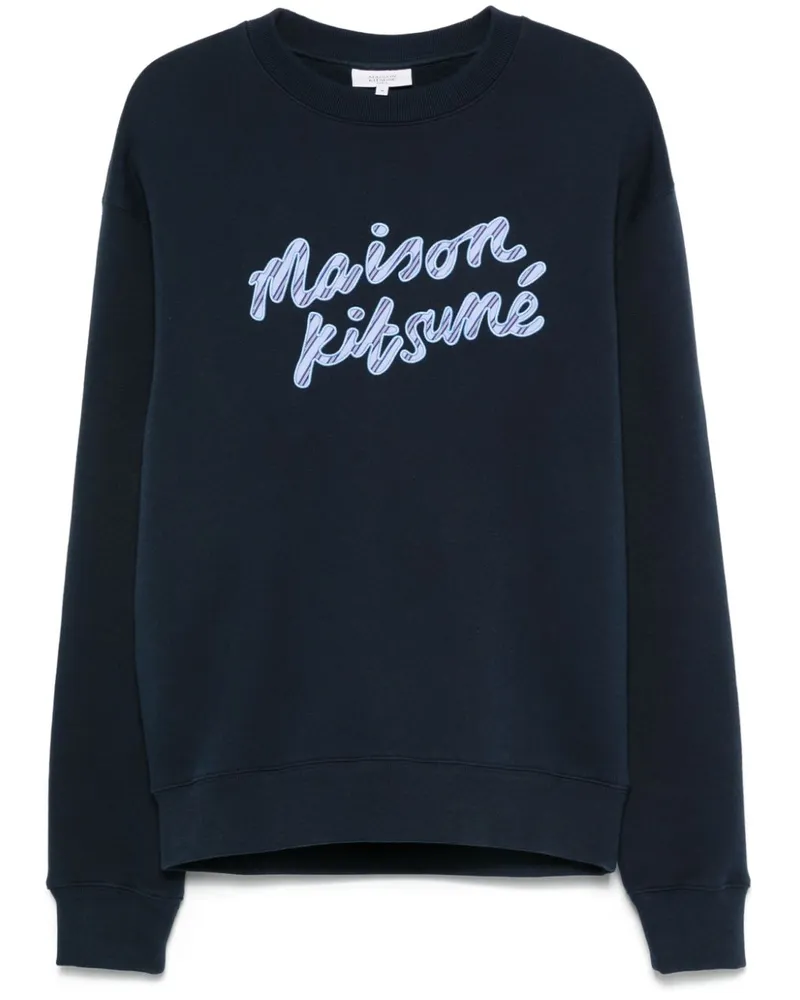 Kitsuné Sweatshirt mit Logo-Stickerei - Blau Blau