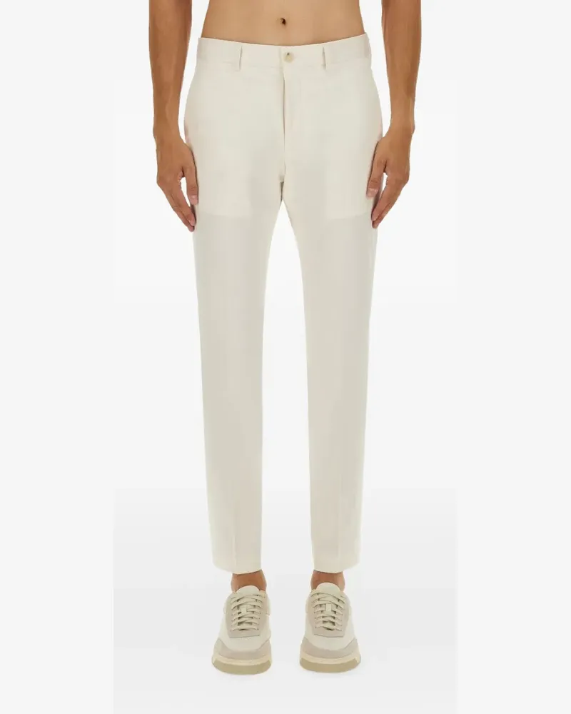 HUGO BOSS press-crease trousers - Weiß Weiß