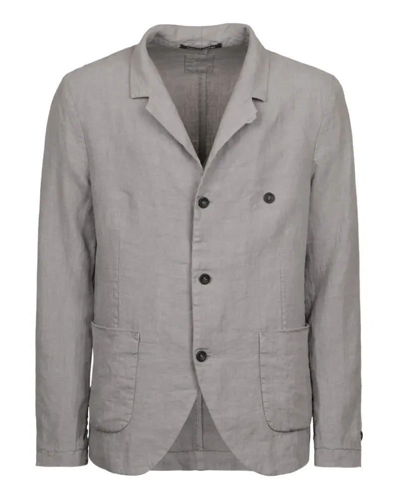 Hannes Roether button-fastening patch-pocket blazer - Grau Grau