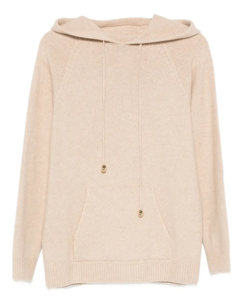 Fabiana Filippi Hoodie mit Kängurutasche - Nude Nude