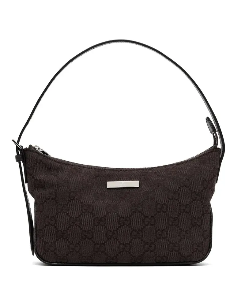 Gucci Lady Lunetta Schultertasche aus GG Canvas - Braun Braun