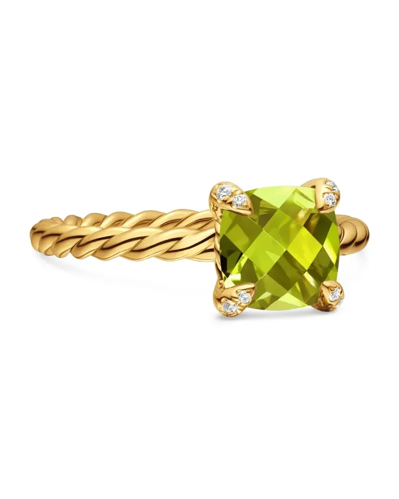 David Yurman 18kt Chatelaine Gelbgoldring mit Peridot Gold