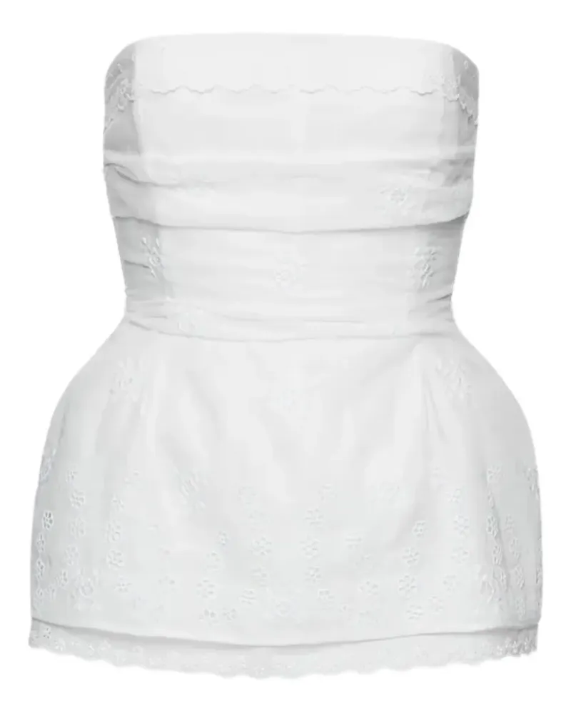 Magda Butrym embroidery corset top - Weiß Weiß