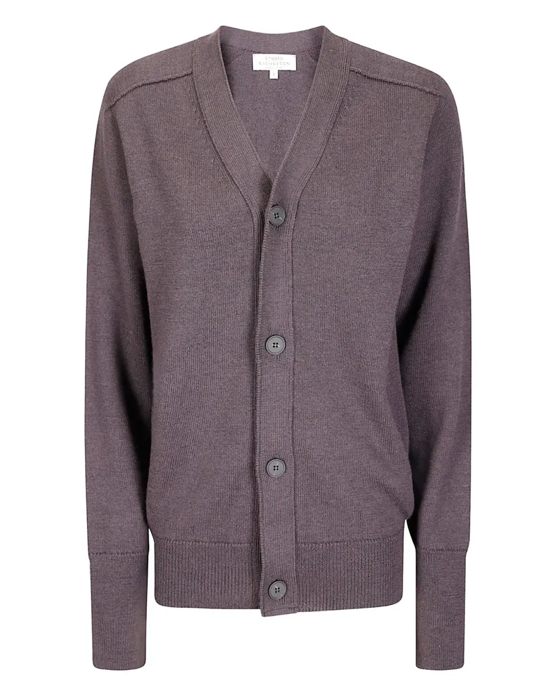 Studio Nicholson V-neck merino cardigan - Braun Braun