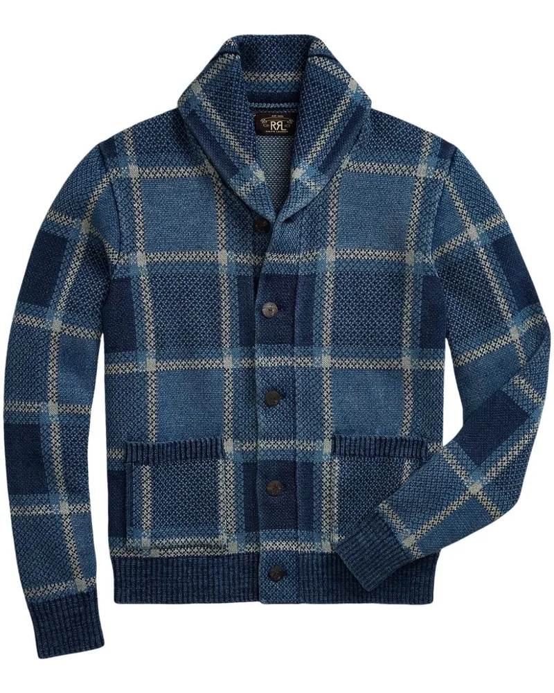 Ralph Lauren Karierter Cardigan - Blau Blau