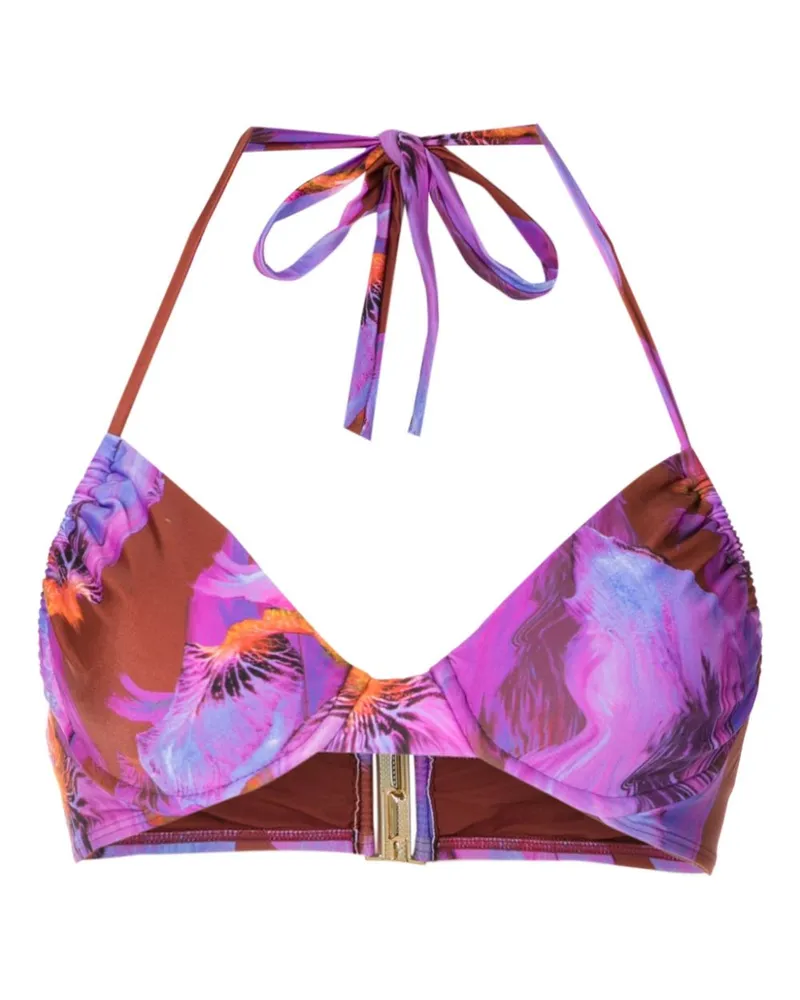 Lenny Niemeyer Herta Bikinioberteil mit Blumen-Print - Violett Violett
