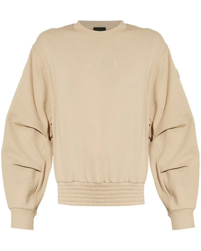 Moncler Sweatshirt mit Logo-Stickerei - Nude Nude