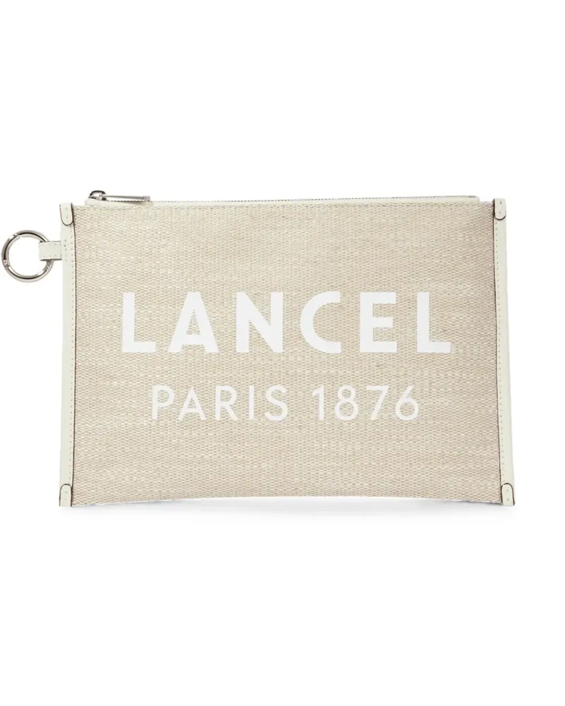 Lancel logo-print pouch - Nude Nude
