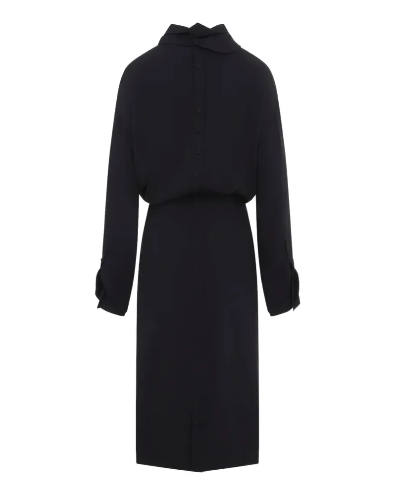 Carven Orchid Midikleid aus Seide - Schwarz Schwarz