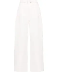 Alberta Ferretti Gerade High-Waist-Jeans Weiß