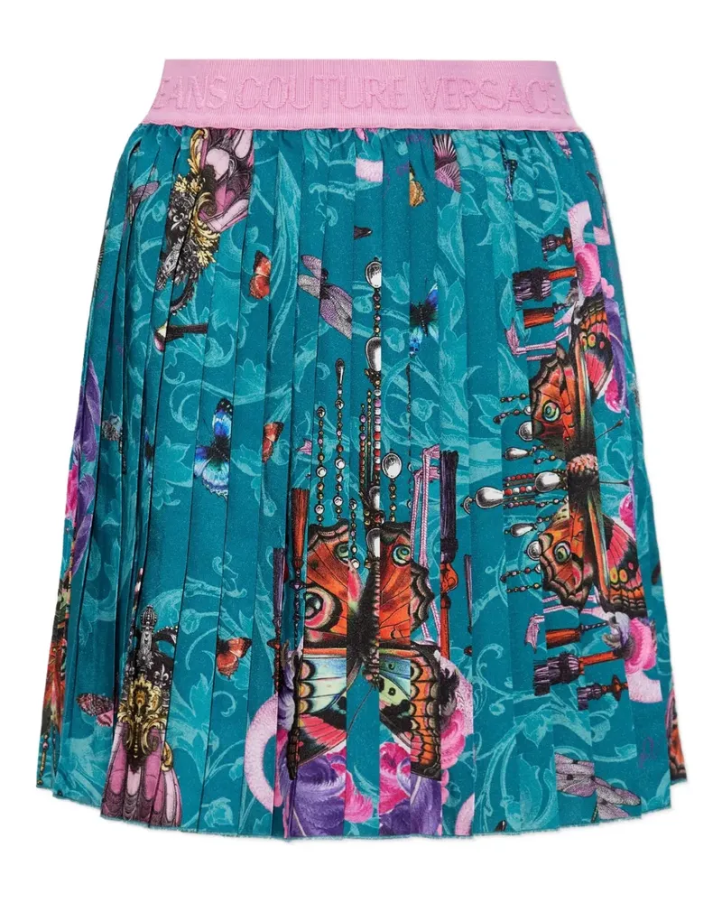 Versace Jeans Faltenrock mit Print - Blau Blau