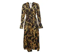 Kleid mit Barock-Print - Schwarz