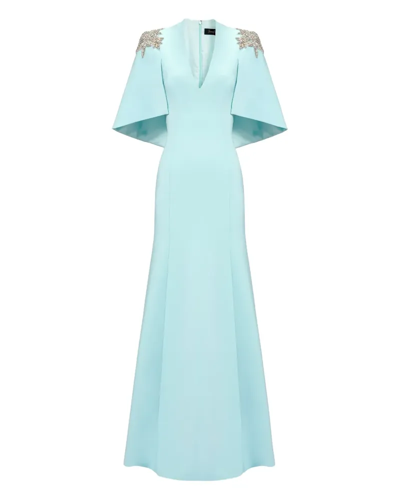 Jenny Packham Maxikleid mit Strass - Blau Blau