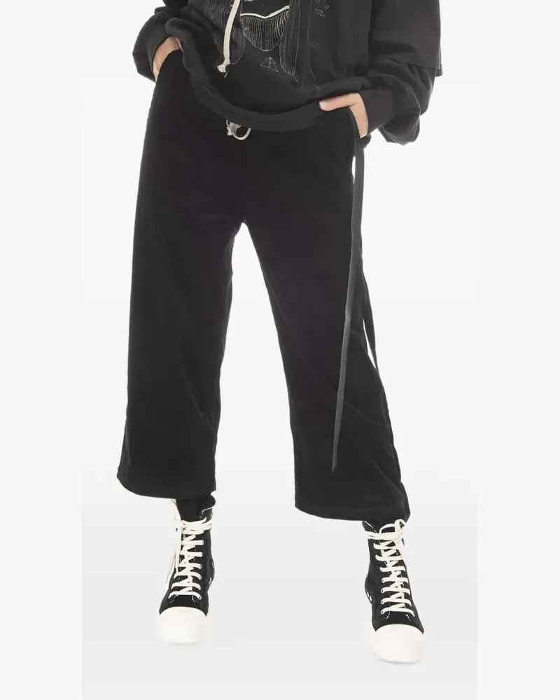 DRKSHDW by Rick Owens corduroy drawstring track pants - Schwarz Schwarz