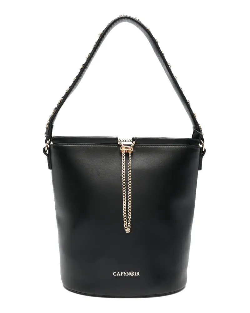 CAFèNOIR  Beuteltasche mit Kettendetail - Schwarz Schwarz