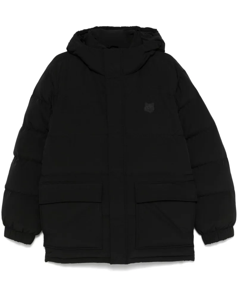 Kitsuné Gesteppte Kapuzenjacke - Schwarz Schwarz