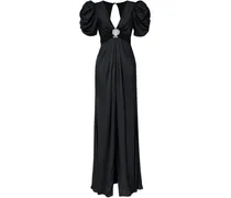 Kurzärmeliges Abendkleid - Schwarz