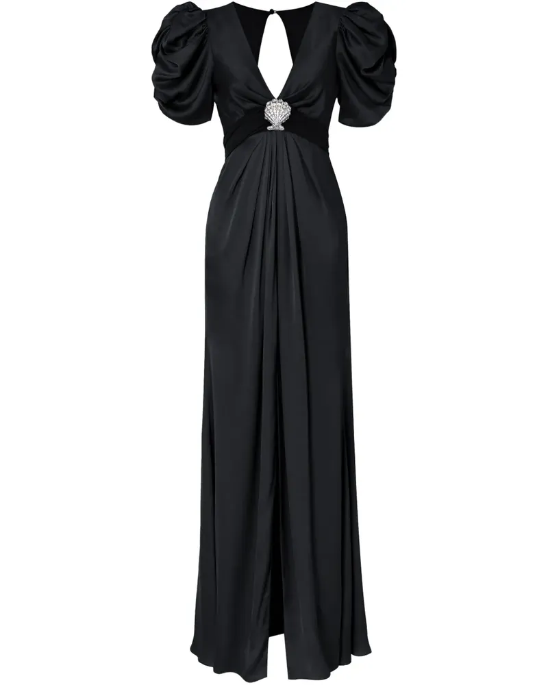 Temperley London Kurzärmeliges Abendkleid - Schwarz Schwarz