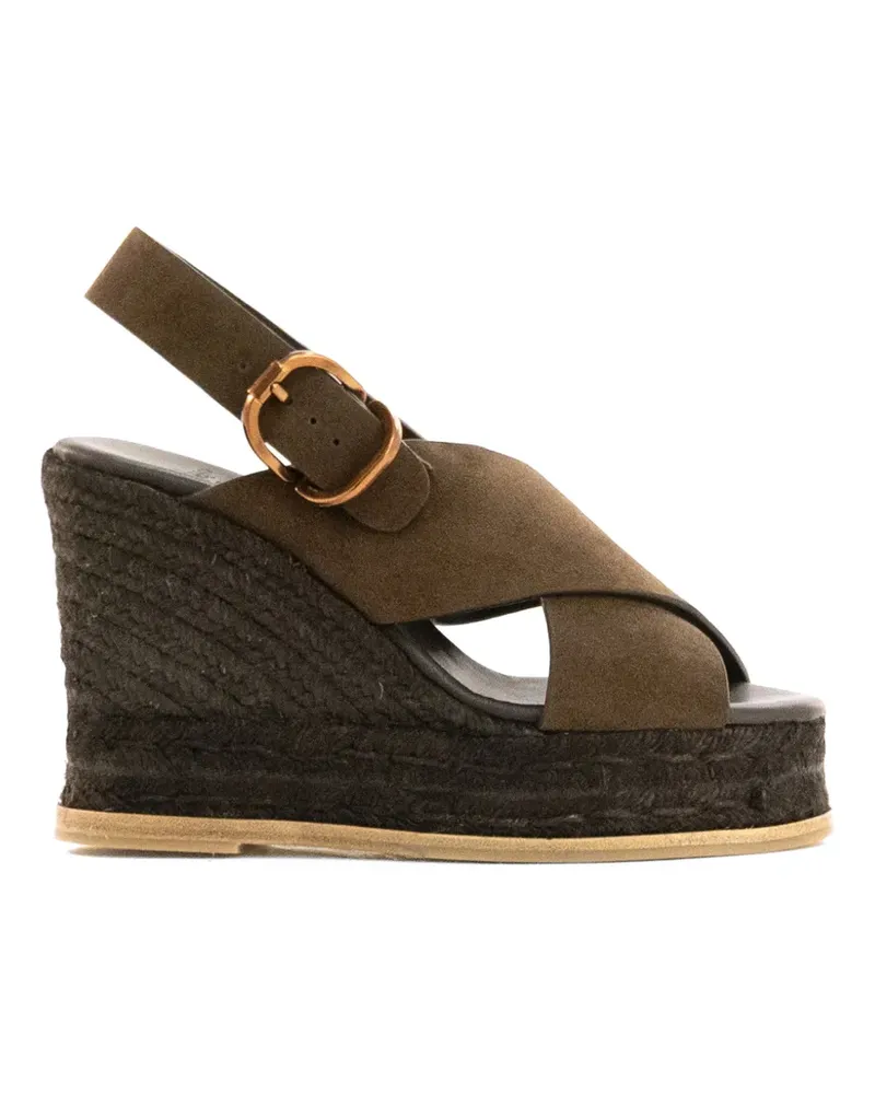 Castañer Betina buckle-fastening crossover-strap espadrilles - Braun Braun