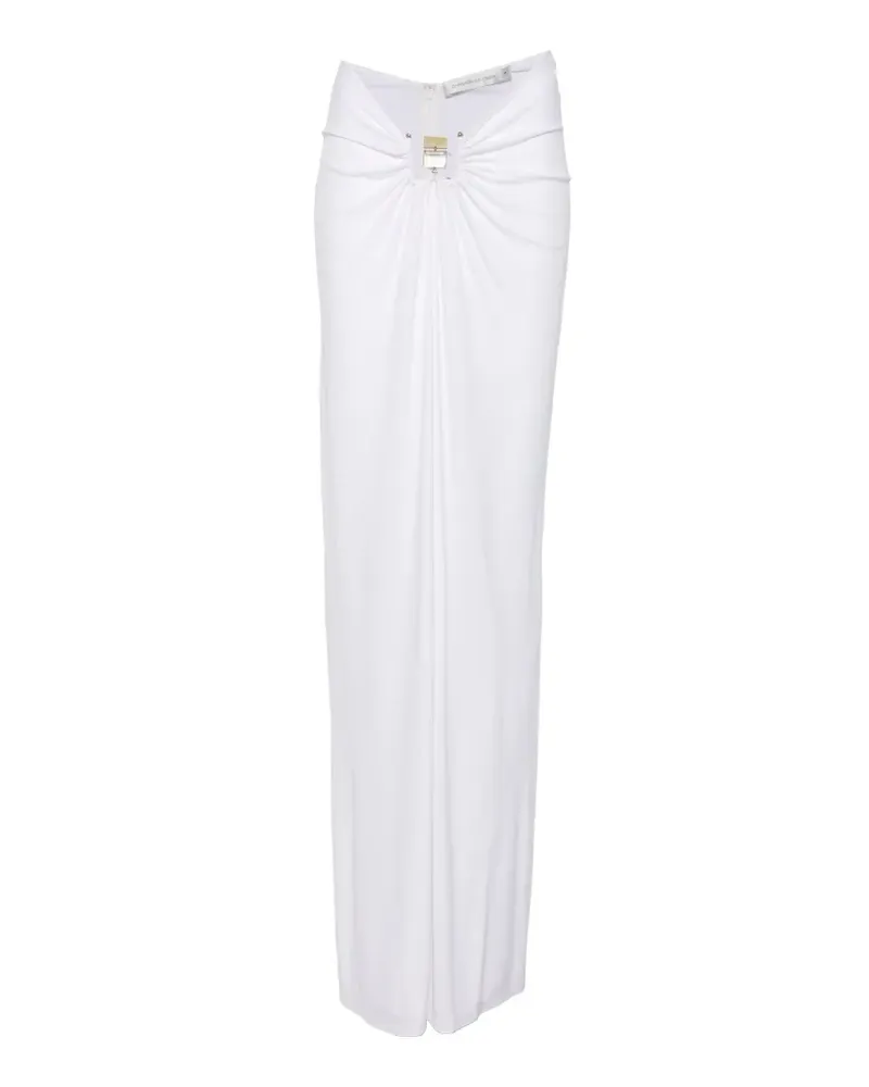 Christopher Esber Bezel Quartz ruched maxi skirt - Weiß Weiß
