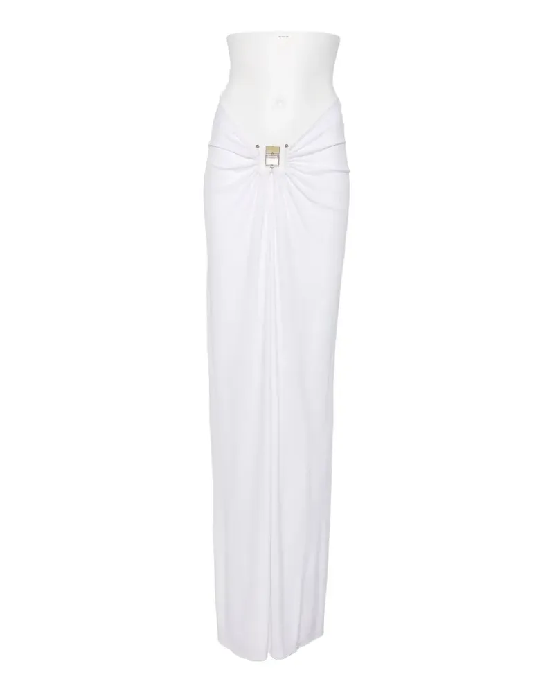 Christopher Esber Bezel Quartz ruched maxi skirt - Weiß Weiß