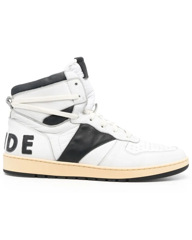 RHUDE High-Top-Sneakers in Colour-Block-Optik - Weiß Weiß
