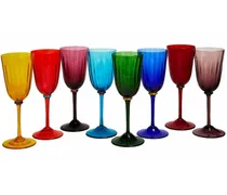 Set aus acht Rainbow Weingläsern - Blau
