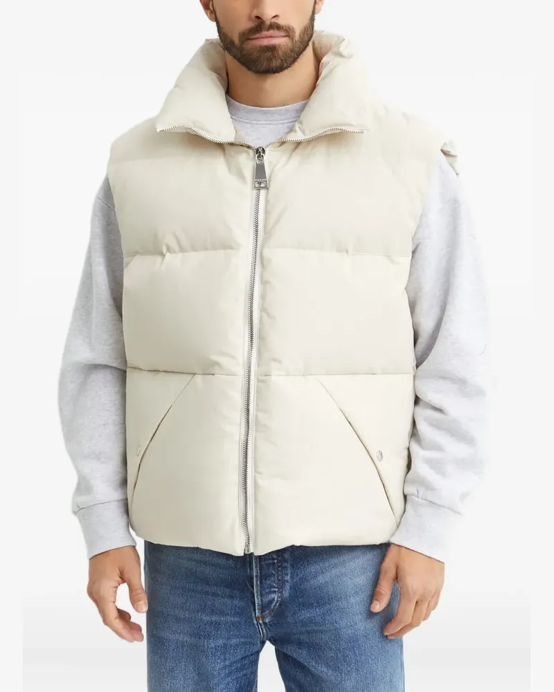 KHRISJOY zip padded gilet - Nude Nude