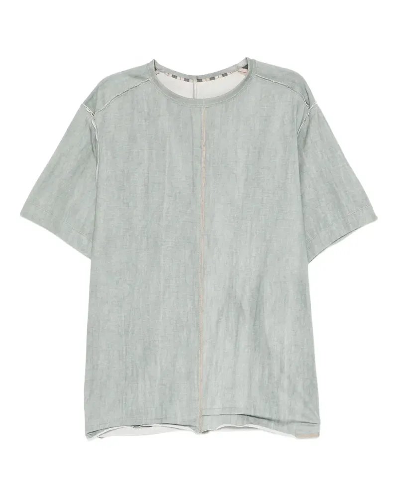 Ziggy Chen T-Shirt mit sichtbarer Naht - Grün Grün