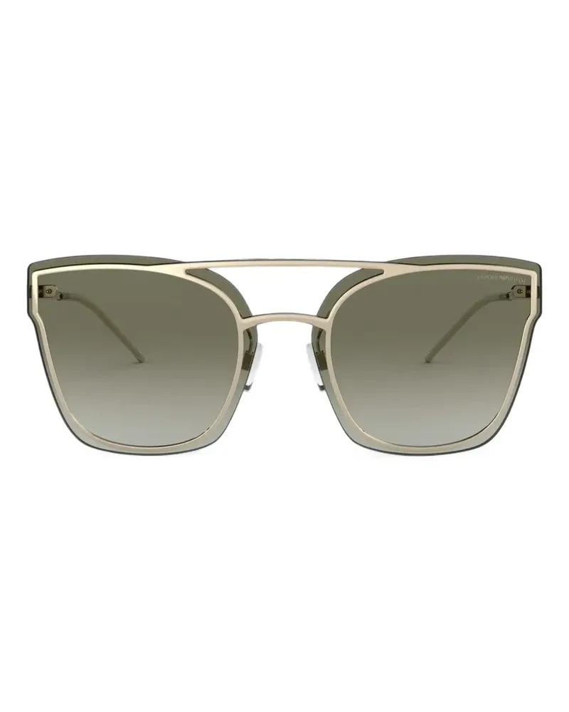 Emporio Armani double-bridge square-frame sunglasses - Grün Grün