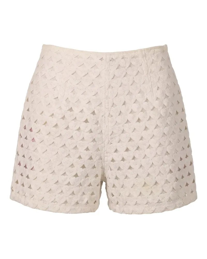 Valentino Garavani Gehäkelte Shorts mit Herzmotiv - Nude Nude