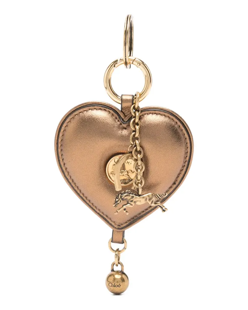 Chloé heart-shape keyring - Gold Gold