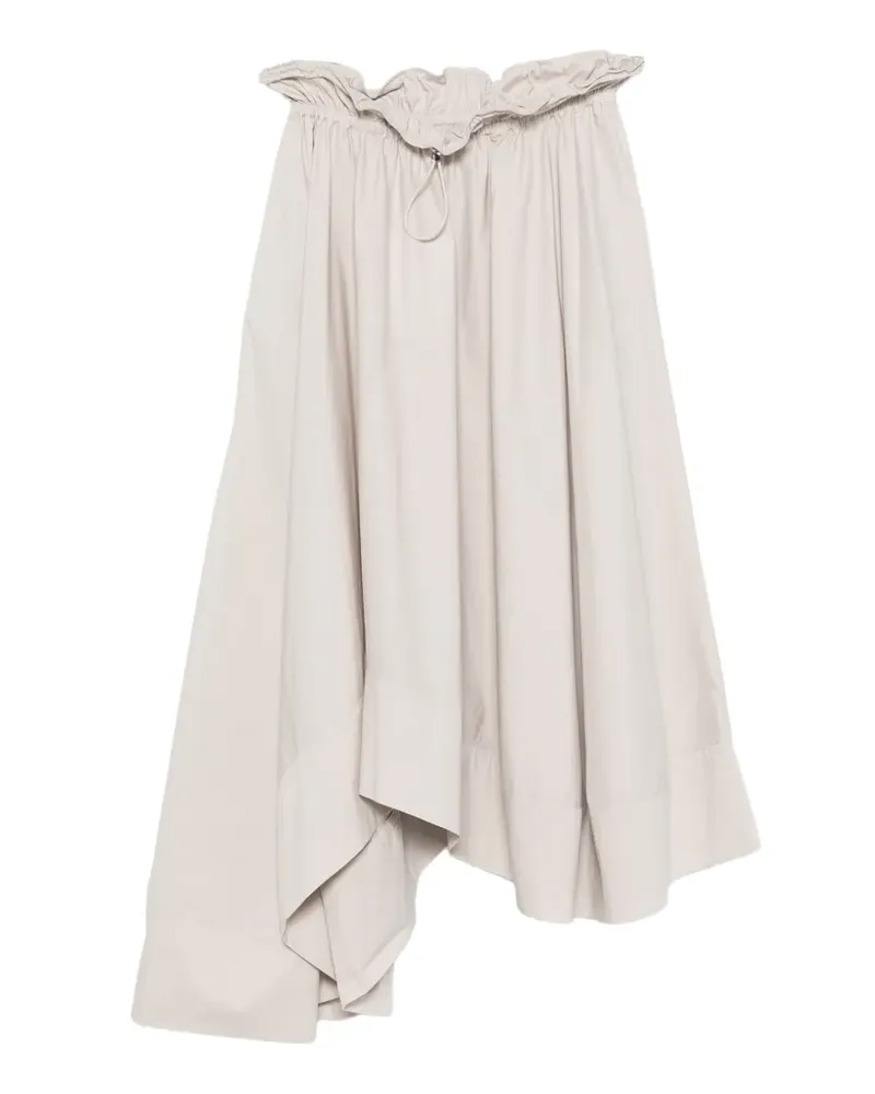 Isabelle Blanche drawstring asymmetric midi skirt - Nude Nude